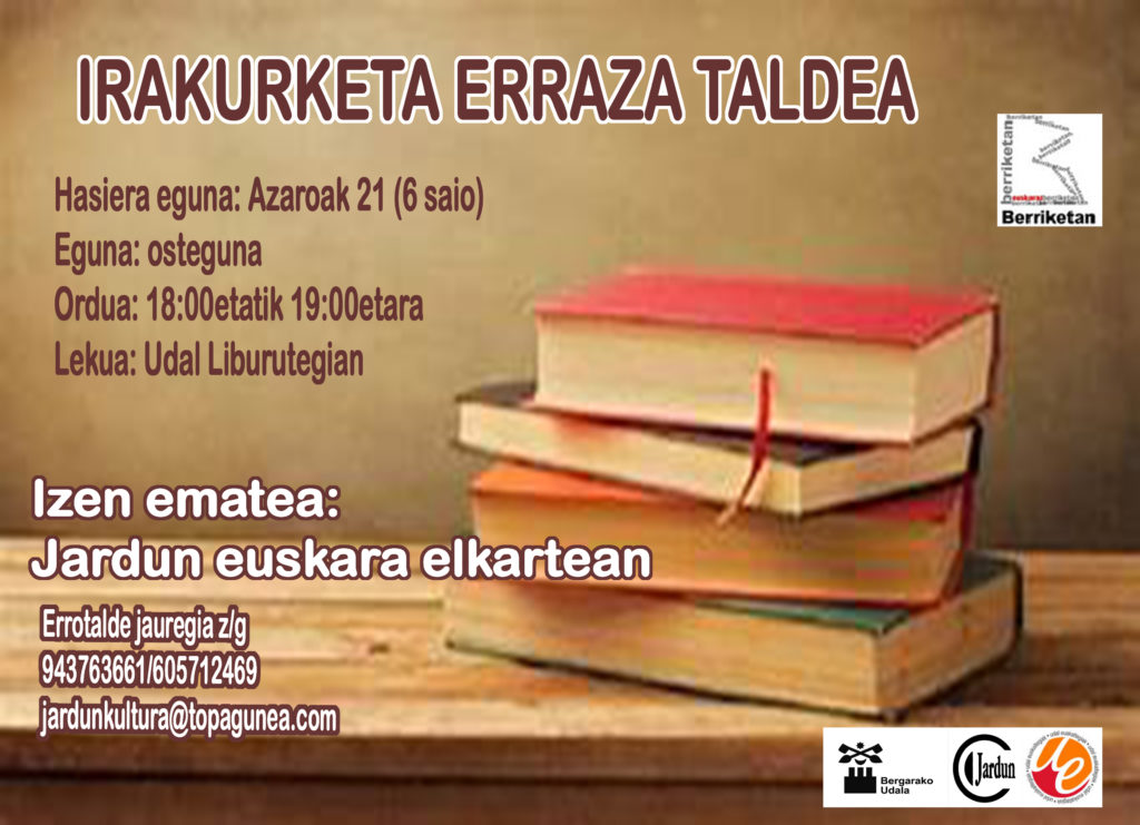 IRAKURKETA ERRAZA TALDEA kartela