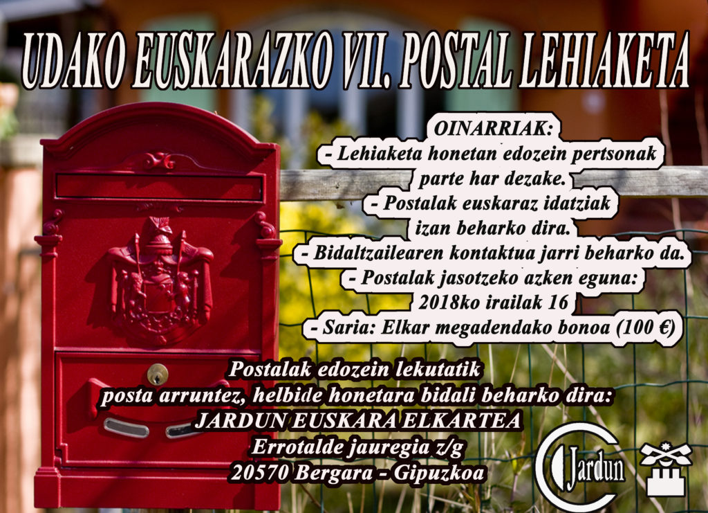 postal lehiaketa 2018